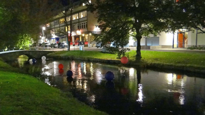 The Lights in Alingsås festival, an urban lighting exhibition in October