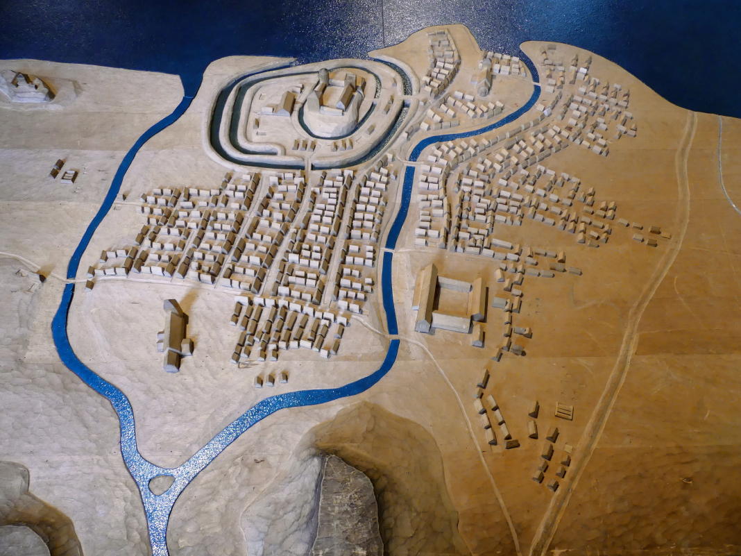 Lödöse model at the Lödöse Museum