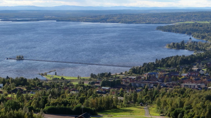 Rättvik's long pier