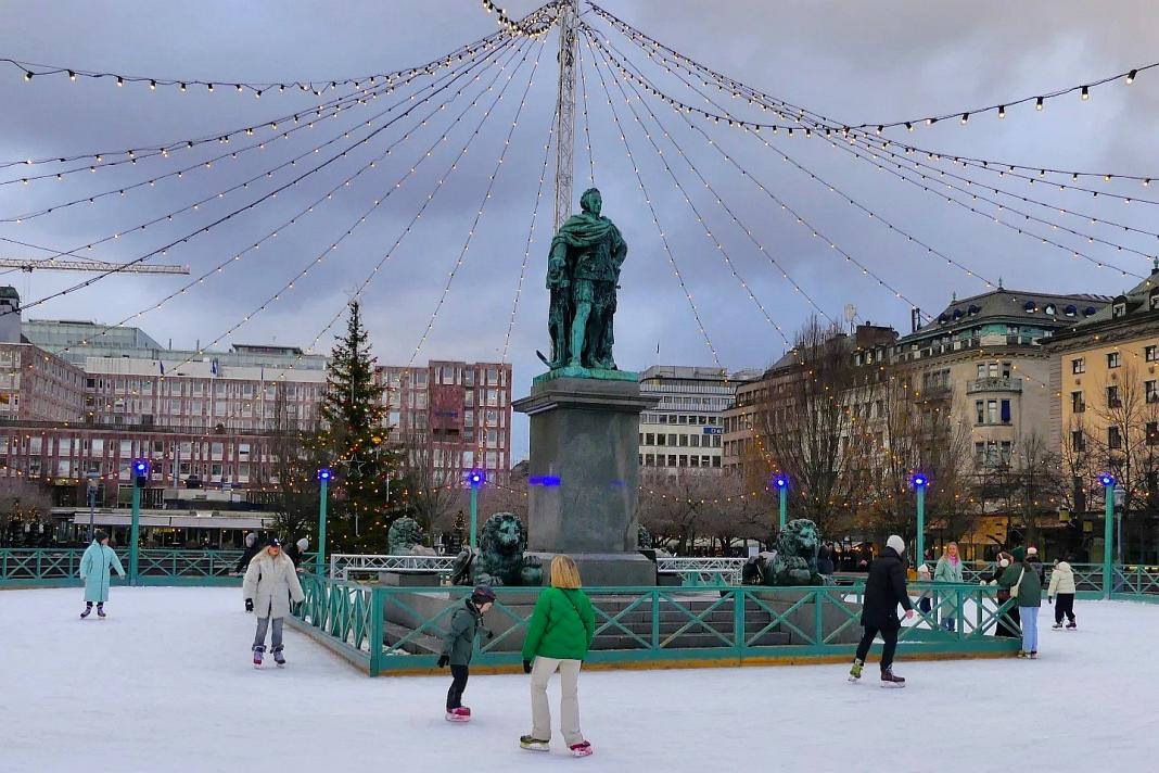 Skating at Kungsträdgården
